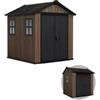 Keter Casetta da giardino keter apex 757/775 in resina marrone doppia opzione montaggio 230x223,8x246 cm