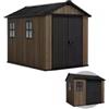 Keter Casetta da giardino keter apex 759/975 in resina marrone doppia opzione montaggio 230x287x246 cm