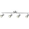 Brilliant lampada Ryan Faretto LED 4flg ferro/cromo | 4x LED-PAR51, GU10, lampade a riflettore LED da 5W incluse, (380lm, 3000K) | Scala da A ++ a E | Bracci orientabili/teste orientabili