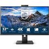PHILIPS Monitor 31.5'' LED IPS 329P1H - 00 3840x2160 4K Ultra HD Tempo di Risposta 4 ms Nero