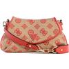 GUESS Beyza Flap Shoulder Bag, Borsa a Tracolla Donna, Logo Rosso Corallo, Taglia Unica