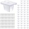 QINGZY 50 pezzi Strisce LED di Montaggio, Clip di Fissaggio per Strisce Led, Clip Trasparenti della Luce di Striscia, Supporto di Montaggio Neon con Vite Adatte per LED in Silicone da 5 mm a 6 mm