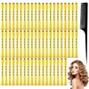 CLDURHGE 60 Pezzi Aste per Capelli Aste per Onde Fredde, Bigodini Grandi e Piccoli - Set di Bigodini Termici per Capelli Corti e Lunghi, Perfetti per Creare Splendidi Ricci e Onde, Inclusa Pettinatrice(Giallo)