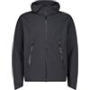 CMP - Giacca da uomo 2 strati con cappuccio fisso, Antracite, 58