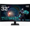 GIGABYTE GS32QCA 31,5 Monitor Gaming Curvo QHD - 2560 x 1440, 180Hz, 1ms, 250CD/m², FreeSync, HDR Ready, HDMI 2.0, DisplayPort 1.4