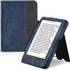 kwmobile Custodia eReader Compatibile con Tolino Vision 1/2 / 3/4 HD Cover - Cover eBook Pelle PU con Chiusura Magnetica Stand Cinturino Mano e Porta Carte