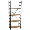 Vacchetti Scaffale In Metallo E Legno Modello Achille Con 5 Ripiani 60x28xh.151cm