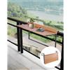 VEVOR Tavolo Sospeso per Balcone Pieghevole per Ringhiera del Balcone da 1000 x 485 x 480 mm, Tavolo da Bar all'Aperto in Acciaio Inox per Ringhiere, Regolabile su 5 Livelli Altezza