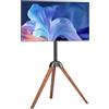 VEVOR Supporto TV con Cavalletto Treppiede per Schermo da 1016-1651 mm Carico max. 45 kg, Supporto Porta TV Rotazione Sinistra-Destra 18° per Soggiorno, Ufficio, Camera da Letto