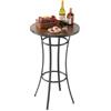 VEVOR Tavolo da Bar Rotondo per Esterni, Tavolo da Bistrot 600 x 600 x 1010 mm, Tavoli da Pranzo per Patio con Piano Facile da Pulire e Robusta Struttura in Metallo, per Interni, Cucina, Pub