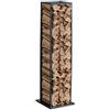 VEVOR Portalegna da Ardere per Interni, 330 x 320 x 1120 mm, Supporto per Impilare Tronchi, Supporta fino a 45,4 kg, Portalegna in Acciaio Verniciato a Polvere per Camino Peso 4,2 kg