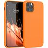 kwmobile Custodia Compatibile con Apple iPhone 12 Pro Max Cover - Back Case per Smartphone in Silicone TPU - Protezione Gommata - arancia fruttata