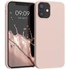 kwmobile Cover per Apple iPhone 12 mini Custodia - Back Case per Smartphone in Silicone TPU - Protezione Gommata - rosa antico