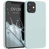 kwmobile Cover per Apple iPhone 12 mini Custodia - Back Case per Smartphone in Silicone TPU - Protezione Gommata - menta freddo
