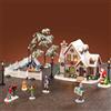 LEMAX White Christmas Set Lemax - Casa Innevata con Babbo Natale e Luci
