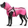 Oslueidy Impermeabile per Cani Cappotto Cane Ombrello per Cani Vestiti Mantellina Pioggia Cane per Piccoli Medio Grandi Cuccioli S-XXL (Rosa, L)