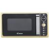 Candy Divo Forno a Microonde Vintage con Grill, 25 Litri, 900W, 6 Programmi di Cottura, Funzioni Crisp e Defrost, Child Lock, App hOn, Libera Installazione, 48,3 x 42,5 x 28,1 cm, Avena - DIVO G25CC