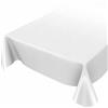 ANRO Tovaglia Cerata al Metro, Colore Bianco, Liscia, Lavabile, 220 x 140 cm, Cloruro di polivinile (PVC) Tela CER, 220x140cm