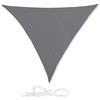 relaxdays Tenda a Vela Triangolare, Idrorepellente, Anti UV, Corde di Supporto, Terrazza e Giardino, 6x6x6 m, Grigia