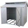 Duramax Capanno da giardino in alluminio, 8x6 m, per tutte le stagioni, impermeabile, per riporre biciclette, attrezzi e barbecue, include lucernario, fondazione, finestra sul lato