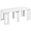 HOMCOM Tavolo da pranzo pieghevole e allungabile, in truciolato, 60-180 x 85 x 75 cm, Bianco | Aosom Italy