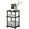 Furinno Tavolino da Salotto a 3 ripiani, Americano/Black