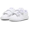 PUMA Smash 3.0 Bfly V Inf, Sneaker Bambina, White-Vivid Violet Silver, 26 EU