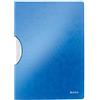 LEITZ WOW ColorClip in PPL - capacità 30 fogli - f.to A4 - Blu metallizzato - 41850136