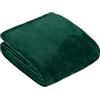 furn. Coperta in pile Harrow - Coperta in flanella leggera morbida e setosa per letto o divano (Smeraldo - 140x180cm)