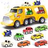 RDDAIPE 9 In 1 Camion Macchinine 3 4 5 6 Anni, Camion Cars Macchinine per Bambini con Suoni e Luci, Camion Giocattolo per Bambini Maschio 3 4 5 6 Anni