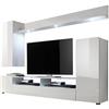 trendteam smart living Parete attrezzata Dos, in bianco con rivestimento frontale lucido Weiss / Weiss