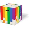 RIPPOTAI Pouf Musicale Cassa Acustica in cartone e Speaker Bluetooth Soundpotai Pride 40x40x40 cm, pouf per serdersi e ascolare la musica in modalità multisensoriale. Adatto ai sordi.