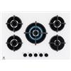 Electrolux EGG75372W Serie 600 Piano Cottura a Gas 5 Zone StepPower Speed Burners Powerful Burner 75cm Bianco