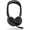 Jabra Evolve2 65 Flex Auricolare con Cavo e Senza Cavo a Padiglione Ufficio Bluetooth Nero