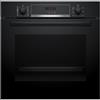 Bosch Serie 4 HQA574BB3 Forno elettrico da incasso Value Steam 71 Litri Classe A+ Pirolitico Display digitale LED rosso 10 programmi automatici 8 funzioni cottura 3D funzione HotAir steam vaschetta dell'acqua da 0,2l 60 cm Nero