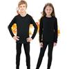 Homord Intimo Termico Bambino, Manica Lunga Maglia Termica e Pantaloni Intima Termica Bambina Calcio Sci - Completo Tuta Termica Funzionale Set Termico Bambini per Sci Ciclismo