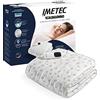 Imetec Scaldasonno Adapto singolo 150 x 80 cm, Basso consumo, Tecnologia brevettata, Riscaldamento rapido, Temperatura personalizzata, 100% cotone, Made in italy, Comando con 6 temperature