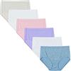 Hanes Confezione di Mutandine da Donna in Cotone Biologico, Biancheria Intima ComfortSoft, Confezione da 6 (i Colori Possono variare), Colori Assortiti, Confezione da 6 Slip, 40