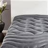 SLEEP ZONE Topper rinfrescante per materasso singolo, di alta qualità, coprimaterasso imbottito, traspirante, lavabile, con tasca profonda da 20,3 cm a 53,3 cm (grigio, matrimoniale, 99 cm x 190 cm)