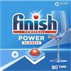 Finish Power Classic - Ripiani per lavastoviglie senza fosfato - Ripiani per la pulizia di base dei piatti - 80 ripiani (1 x 80 pezzi)