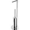 Colombo Design Piantana Mini B4018CR Cromo Porta Rotolo e Porta Scopino