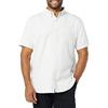 Amazon Essentials Camicia con Taschino in Tessuto Oxford Elasticizzato a Maniche Corte vestibilità Aderente Uomo, Grigio Chiaro Righe Verticali, M