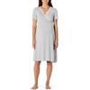 Amazon Essentials Camicia da Notte in Morbido Modal per Allattamento e maternità Donna, Grigio mélange, XXL