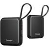 OCOOPA UT5 Nano Scaldamani Elettrico 2 Pezzi, Portatile Scalda Mani USB Ricaricabile 4000mAh, 3 Livelli fino a 52°C, Utile Regalo di Natale, Ideale per Sci Invernale, Viaggi e Attività all'Aria Aperta