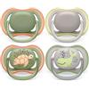 Philips Avent ultra air ciuccio - 4 ciucci leggeri e traspiranti per bambini di età compresa tra 6 e 18 mesi, senza BPA, con custodia da trasporto per sterilizzatore (modello SCF085/66)