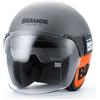 Blauer Casco Moto Jet Blauer Pod 06 Titanio Opaco Arancio