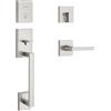 Kwikset 98180 - 002 San Clemente singolo cilindro a profilo basso Handleset serratura con leva Halifax Featuring Smartkey in nichel satinato, 98180-002