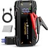 HDJFLU 3000A avviatori portatili per automobili e avviatori a batteria per motori diesel a benzina 7L e a 5.5L 10 dispositivi di sicurezza 12V fusti con lampade a LED USB per autocarri, SUV, rv, imbarcazioni