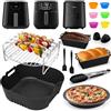 YFKJEU Accessori Friggitrice ad Aria per Moulinex Easy Fry Max 5L, Philips Airfryer HD9270/60 6.2L, Philips Serie 5000 Airfryer XXL 7.2L HD9285/90, Accessori Friggitrice ad Aria Stampo Silicone, Grill Rack