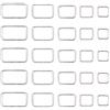 Swpeet 120 pz assortiti multiuso metallo D anello semicircolare con anello a D per Hardware Bags anello mano DIY accessori - 1/5,1 cm , 5/20,3 cm, 3/10,2 cm, 2,5 cm, 5/10,2 cm TRing-50
